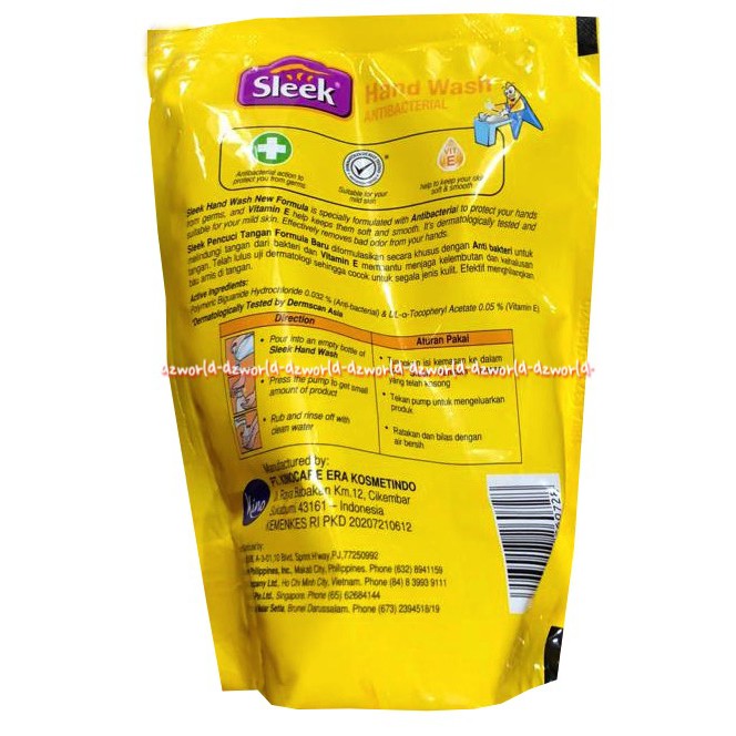 Sleek Hand Wash Antibacterial Refill Sabun Cuci Tangan 400ml