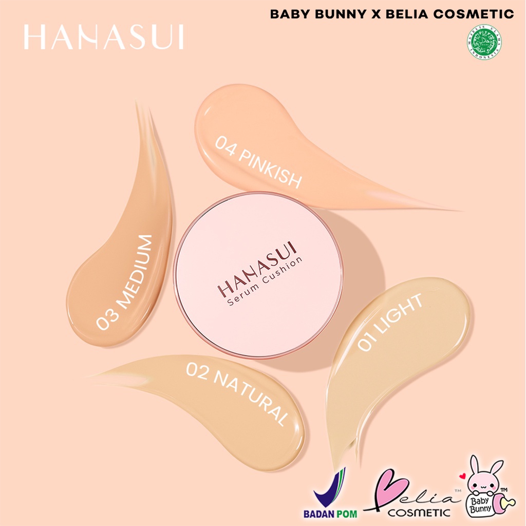 ❤ BELIA ❤ HANASUI Serum Cushion 15g | Foundation | Flawless | Natural Dewy Finish | Perfect Coverage | BPOM