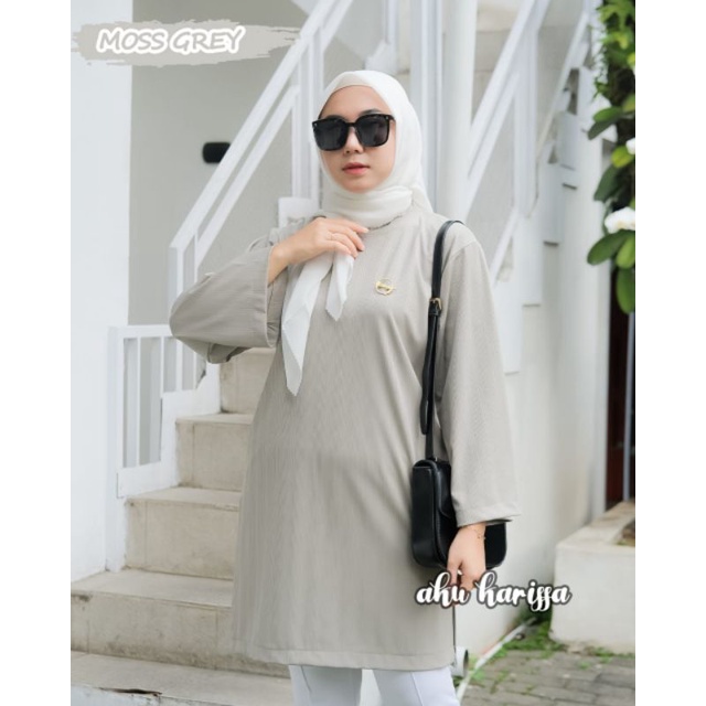 Atasan Laura dan Zahra Tunik Blouse ori aku karissa blus kerja simple design korean look style atasan wanita model terbaru