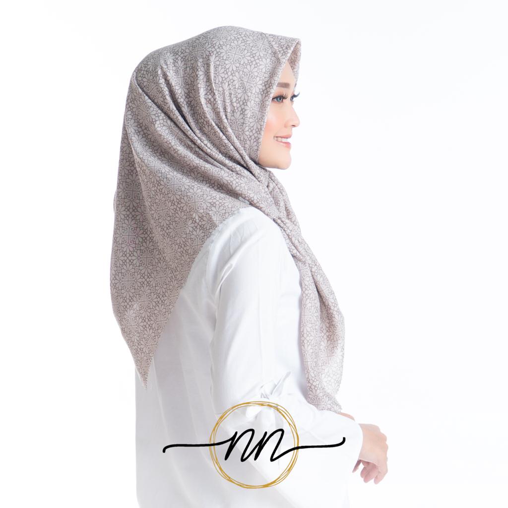 BESTSELLER Hijab Segiempat Voal Motif Printing Lasercut Kerudung Motif Square Grosir Jilbab Murah NN hijab-M458