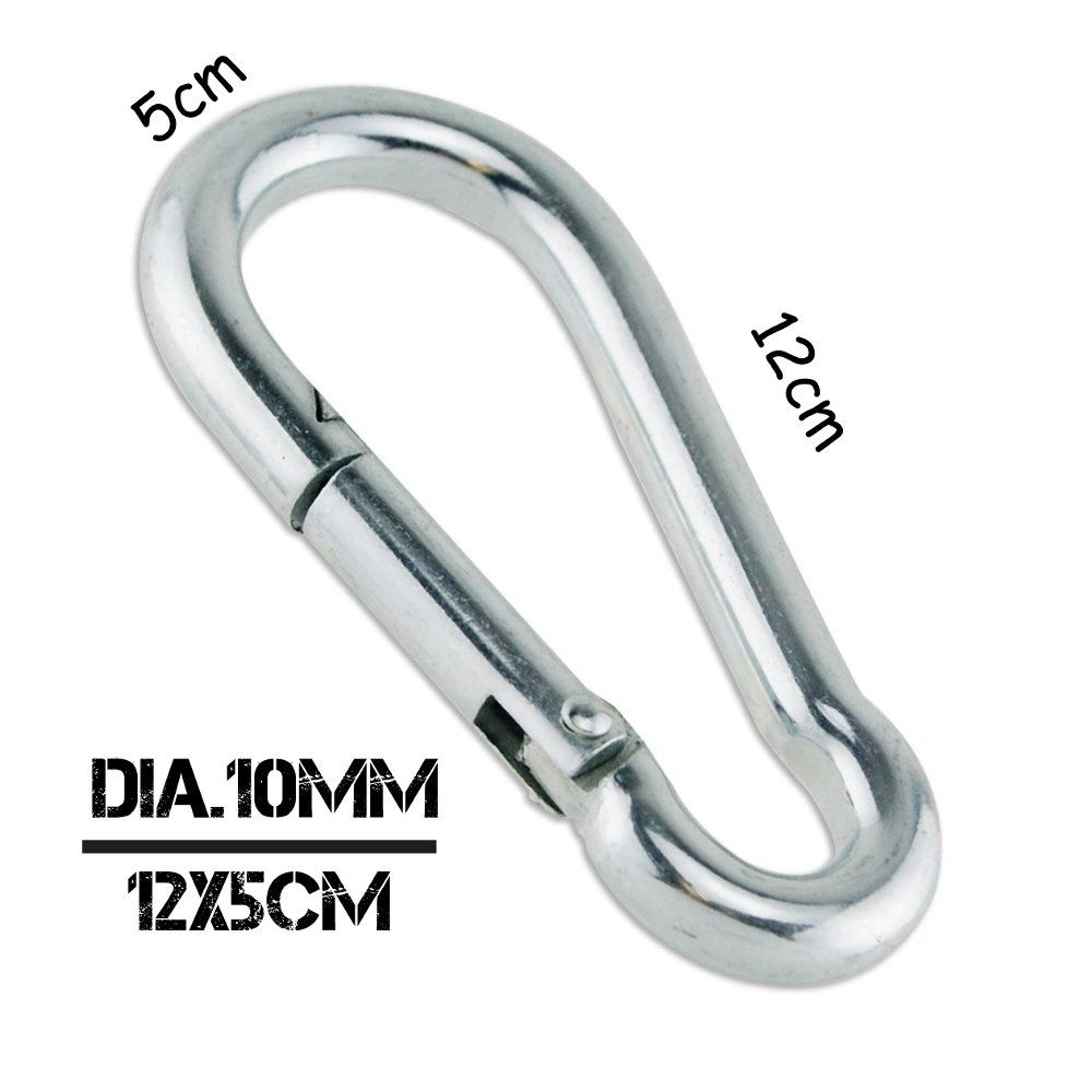 carabiner snap hook gantungan panjat tebing baja solid 12cm