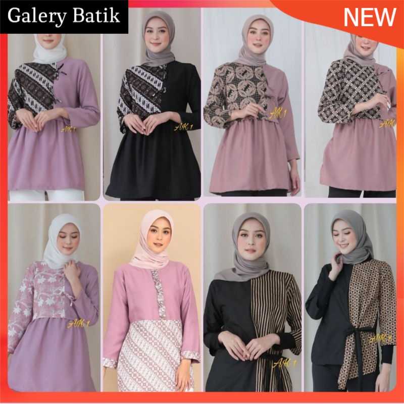 Atasan Batik wanita Baju Atasan Bloues Batik Wanita Batik Kerja Batik Modern[GB]