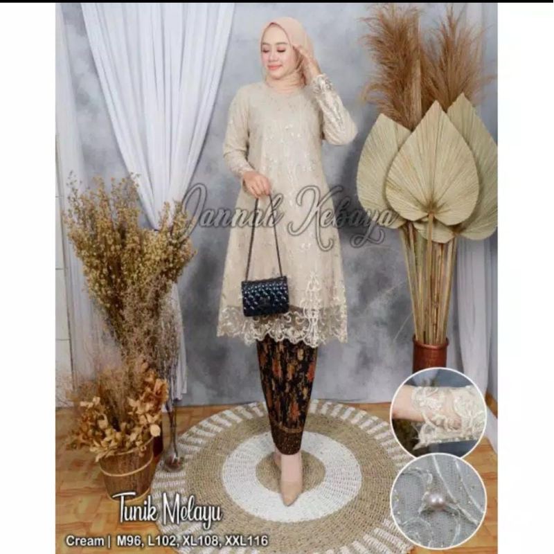 KEBAYA TUNIK TILLE BORDIR / KEBAYA KURUNG / KEBAYA BURKAT / KEBAYA WISUDA / KEBAYA MODERN / KEBAYA MALAYSIA / KEBAYA PEESTA / KEBAYA TUNIK BROKAT-3