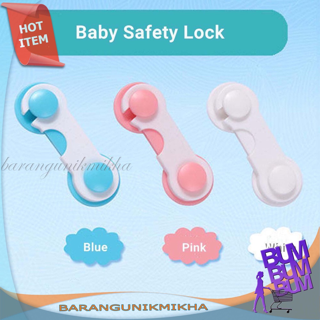 Kunci Pengaman Pintu Laci Lemari Pakaian Kulkas Baby Safety Lock