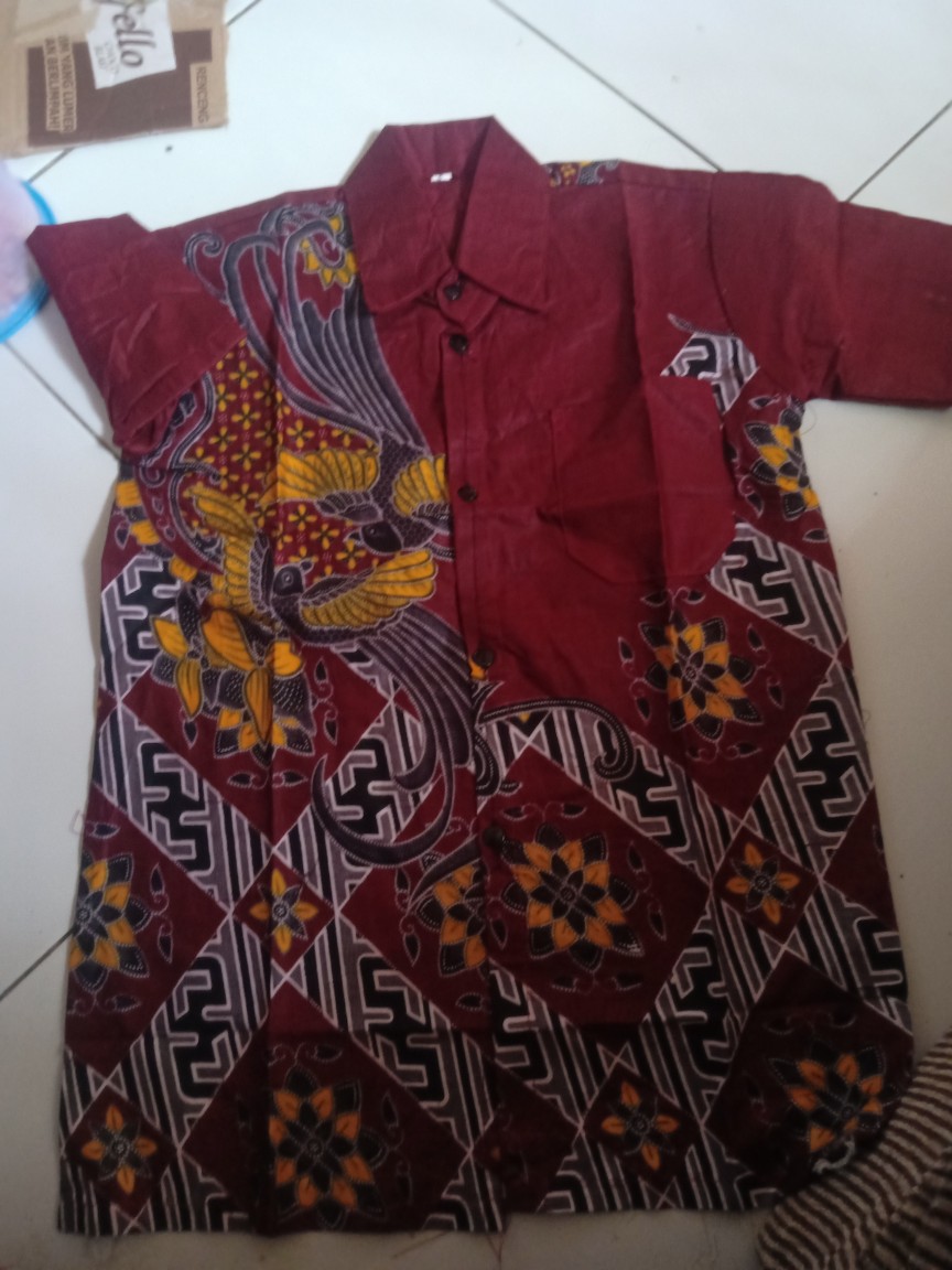 Batik Couple Keluarga Sania Ruffle Ori Ndoro Jowi Dnt Kenari Maron