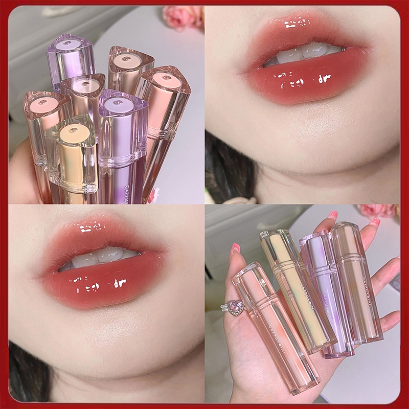 Cappuvini Liptint Lipstik Iced Tea Mirror Surface Lip Glaze
