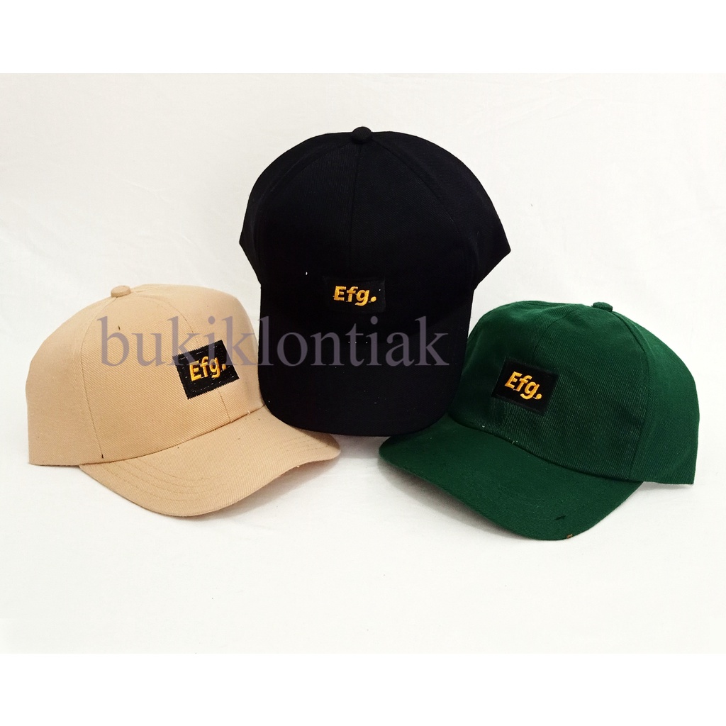 TOPI DISTRO EFG PRIA DAN WANITA / BASEBALL CAPS EFG BAHAN PREMIUM/topi distro bandung/topi murah