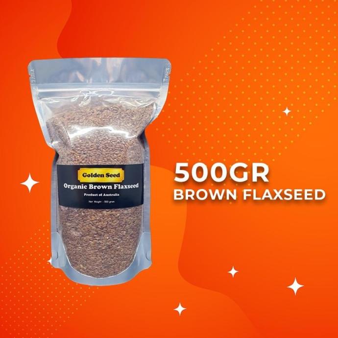 

ORGANIC BROWN FLAXSEED 500 Gr - Flax Seeds Flaxseeds Flax seed Biji