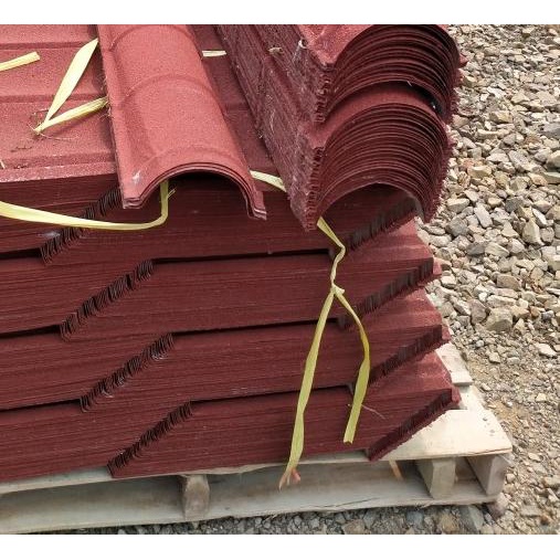 GENTENG METAL PASIR 80 CM X 80CM / ATAP GENTENG METAL PASIR MAROON