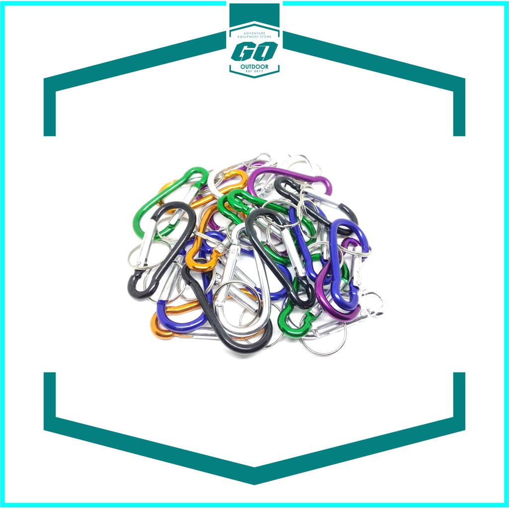 Carabiner Gantungan Kunci PK6 - Carrabiner Carbiner Bucle Gantungan Tas Alumunium Stainless Steel