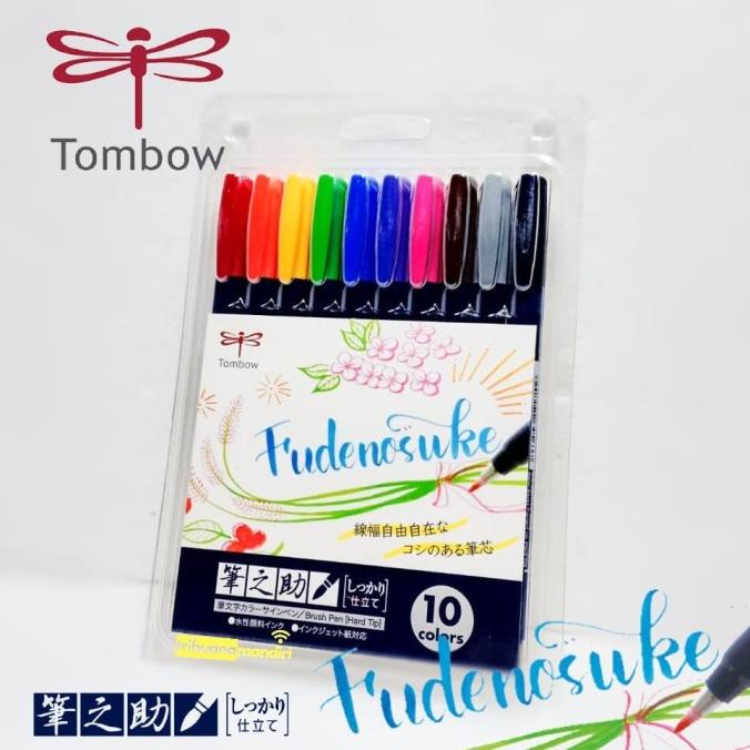 

[[COD]] Tombow Fudenosuke Color Brush Pen Set 10 Hard Tip PRODUK TERBATAS Kode 72