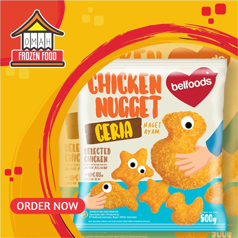 

Belfoods Naget Ayam Ceria 170gr (NON COD DILUAR KOTA JATENG)