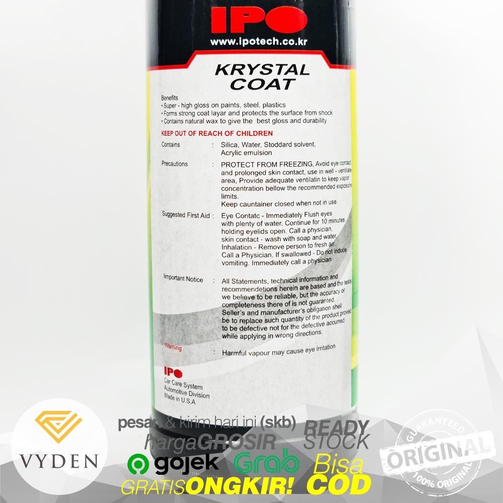 IPO KRYSTAL COAT 50ml Repack Crystal Glaze Filler Efek Daun Talas AIO MURAH