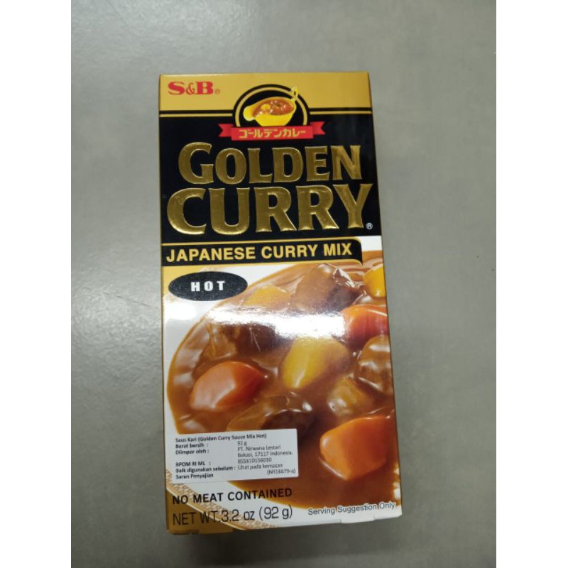 

s b golden curry japanese curry mix hot 92g