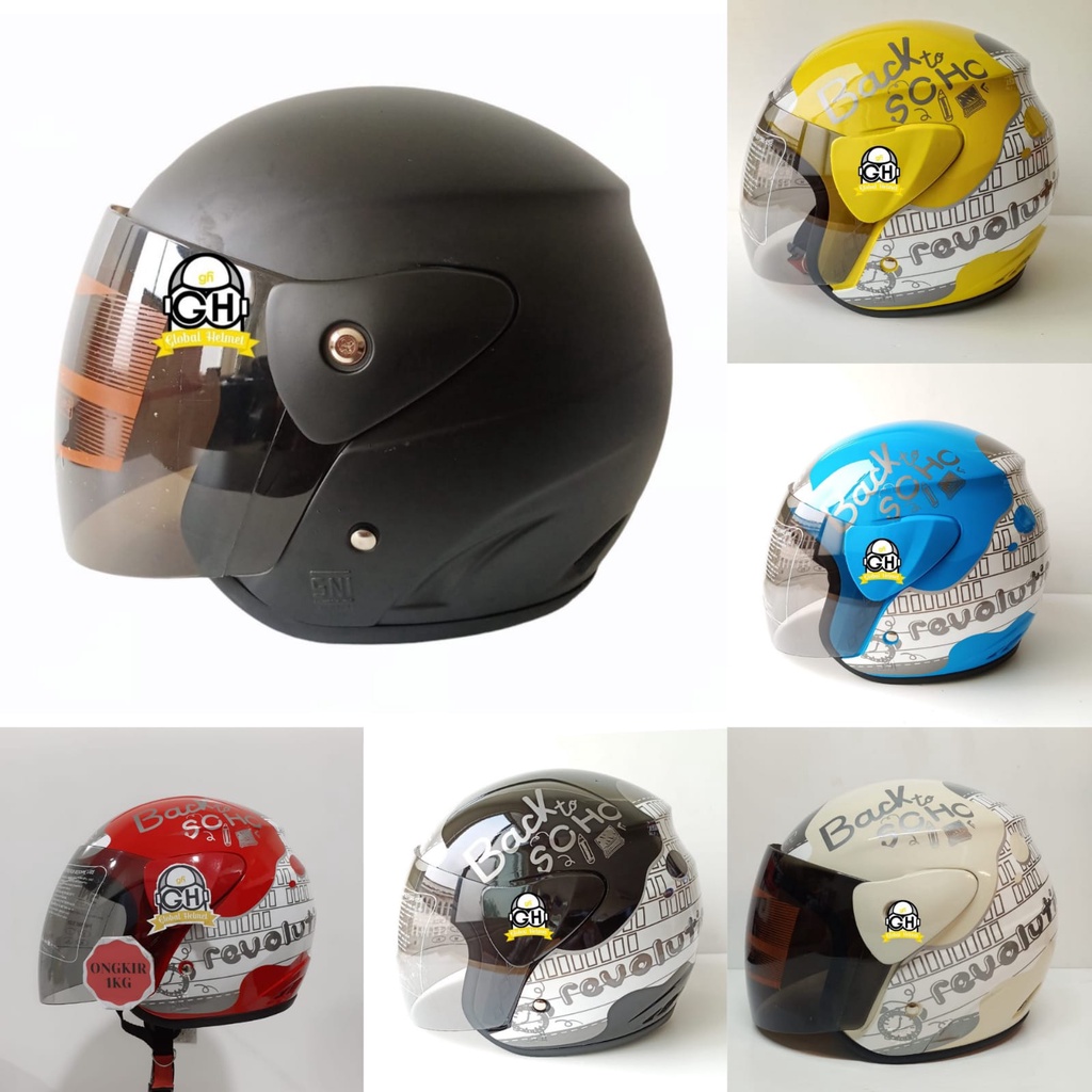 HELM HALF FACE EVOLUTION MIRIP GM EVO HELM MURAH HELM DEWASA