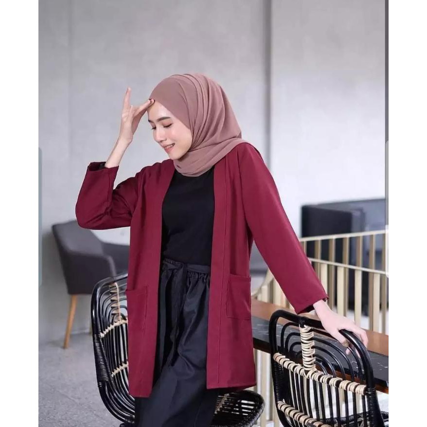 CARDIGAN  OUTER KARA BASIC / BAJUATASAN WANITA /KARDIGAN MURAH