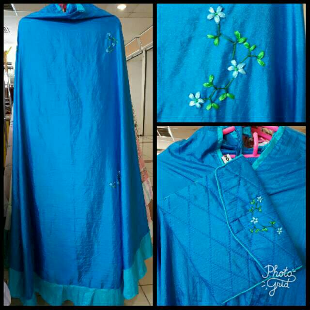 Mukena loufie motif bunga sulam