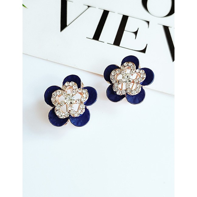 LRC Anting Tusuk Fashion Openwork Alloy Flower Stud Earrings F6719X