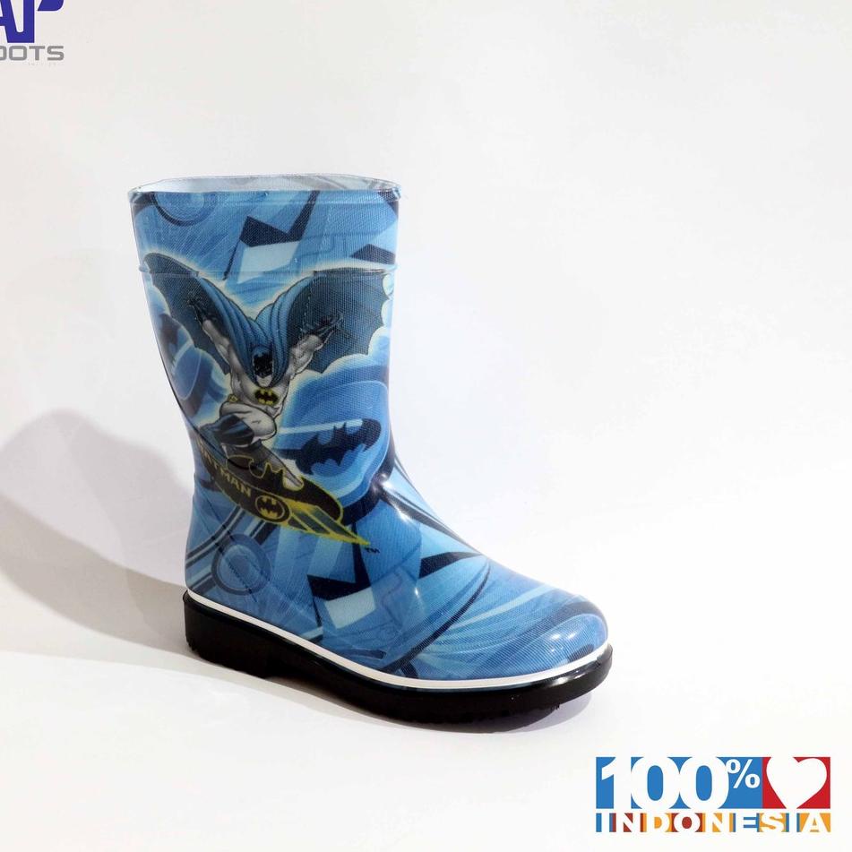 AP  BATMAN DOUBLE TROUBLE 15.0-18.0 - SEPATU BOOTS KARET ANAK  - AP BOOTS ▪ RTN.25Au22ĸ