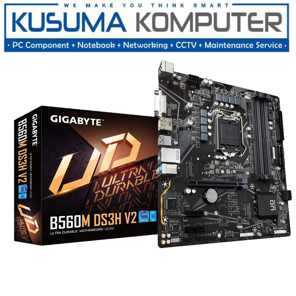 Gigabyte Motherboard B560M DS3H V2, 4 DIMMs, RGB FUSION 2., PCIe 4.0