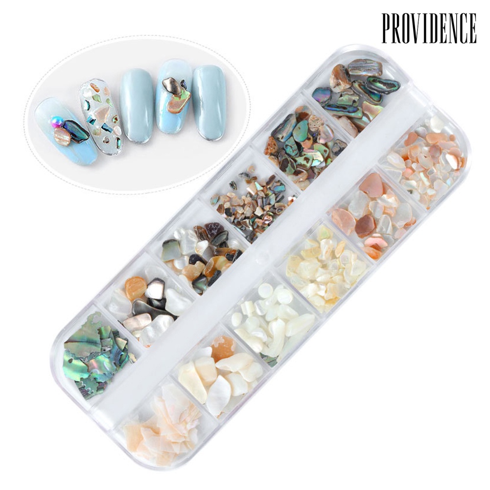 Providence 12 Styles Crushed 3D Irregular Shell Pieces Nail Art Decorations UV Gel Tips