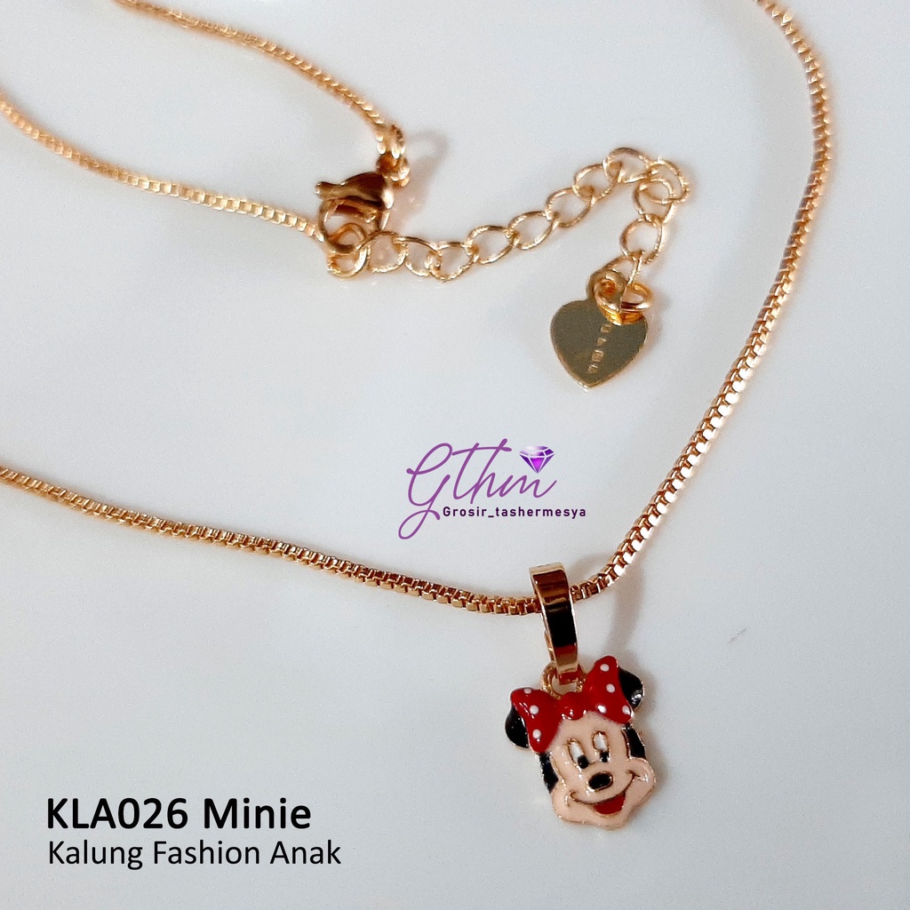 Kalung Anak Miky Minie Perhiasan Fashion Import Anti Karat Jual titanium KLA026 GTHM