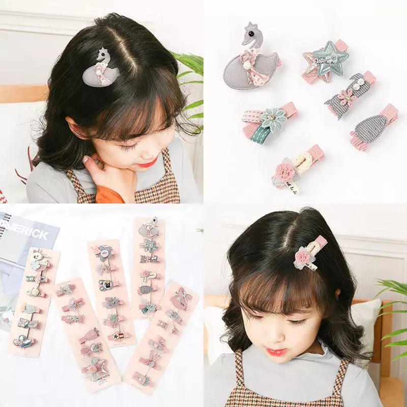 (pimenova) 6Pcs Girls Hairpins, Kids Cute Side Sweet Hairclip ,Children Hair Clip, Children Hairpins