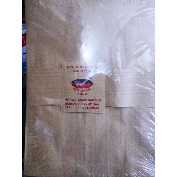 

InJO Amplop Coklat Folio dan A4 merk Airmail isi 100 lembar