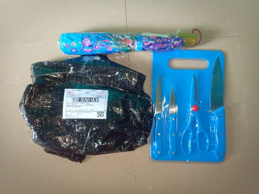 Talenan Set 5 Pcs Pisau Dapur Pisau Roti Pisau Daging Gunting