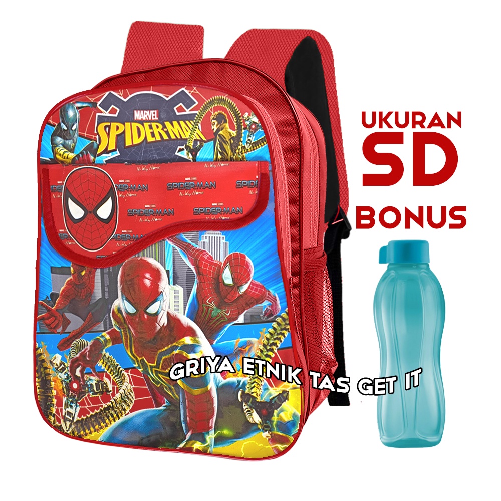 Tas Sekolah Anak Laki Laki SD Tobot Free Fire FF epep Spiderman Ultraman Free Firee Print Tutup