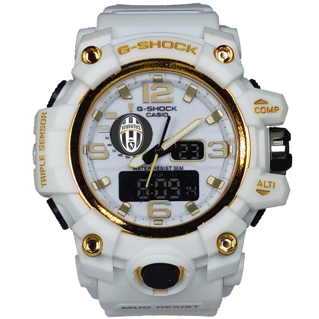 Exclusive Jam JUVENTUS CLASSIC Double Time (Full Putih List Gold)