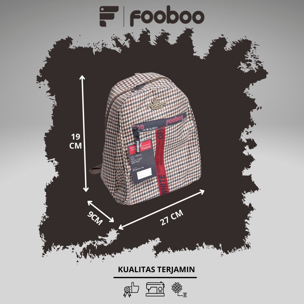 FOOBOO TAS RANSEL BACKPACK WANITA KOREAN STYLE