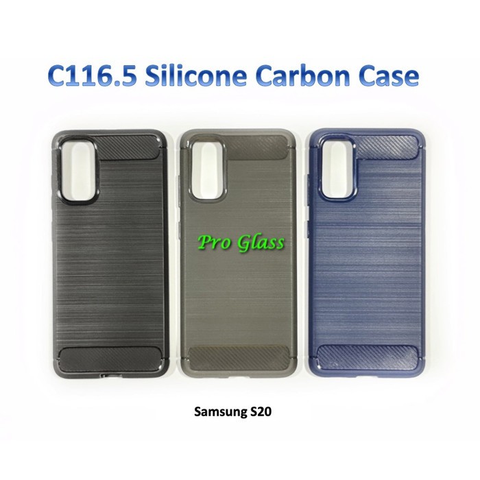 C116.5 Samsung S20 / S20 PLUS / S20 ULTRA Premium Carbon Silicone Case