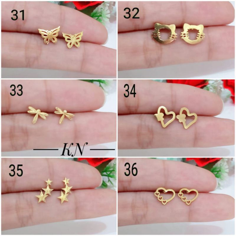 Titanium anting motif lucu LL17052201