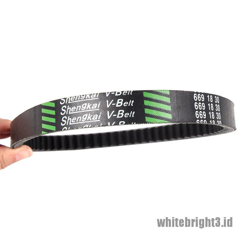 &lt; White3 &gt; Drive Belt 669 18 30 Scooter Moped 49cc 50cc Go Kart GY6 CVT Untuk TAOTAO