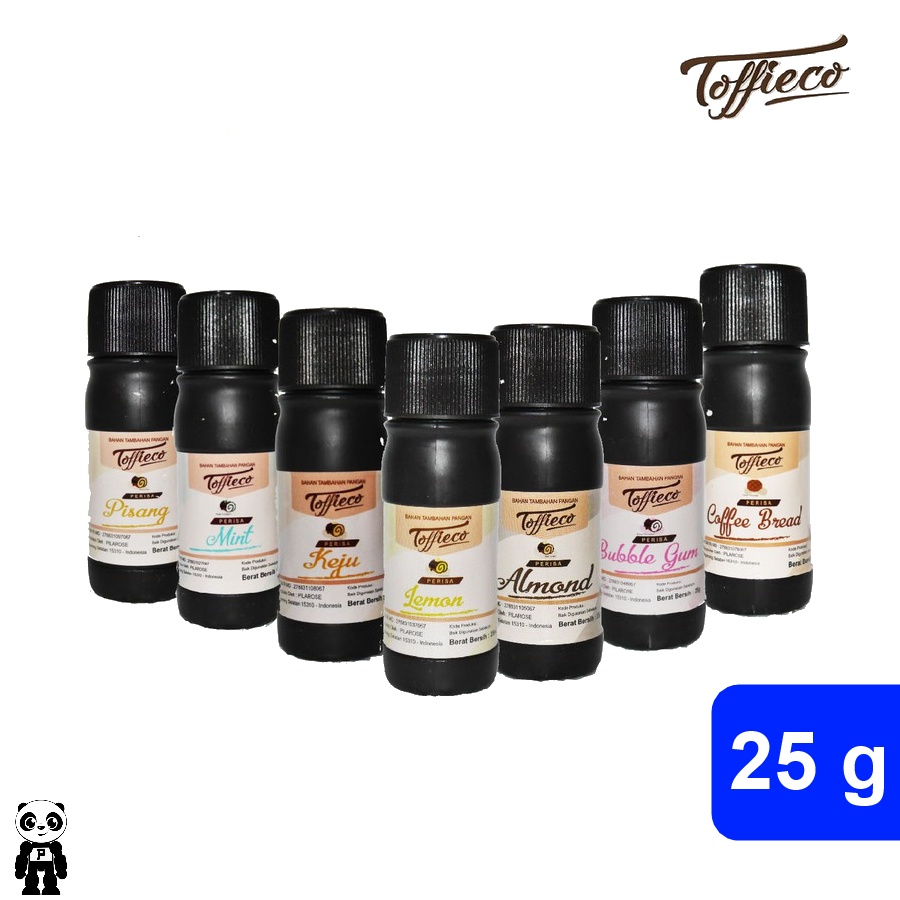 

Toffieco Flavour Essence 25g Perisa Essen Keju Kopi Moka Pandan Pisang Karamel Cappucino Susu Durian Lemon Mint Stroberi Jeruk Esen