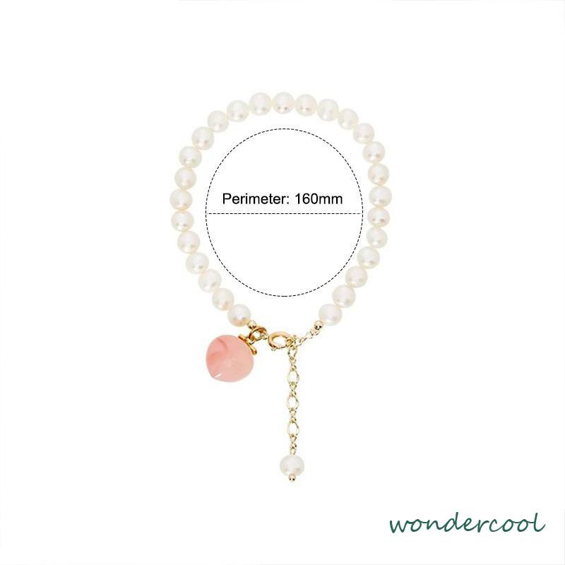 Gelang Mutiara Persik Pelajar Wanita Niche Design Sisters Couple Best Friends Gelang-Won