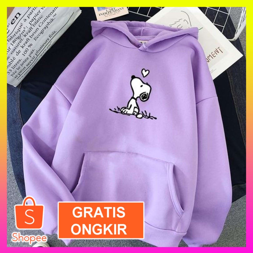 SNOOPY HOODIE JUMPER UNISEX - PRIA&WANITA - M-XXL