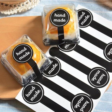 

STIKER SEGEL KEMASAN KARDUS PLASTIK KUE MAKANAN ROTI COOKIES HAND MADE