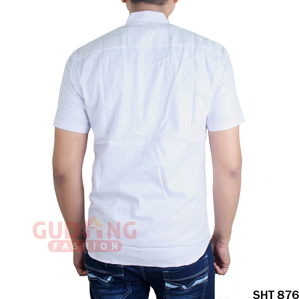 Kemeja Pria Lengan Pendek Oxford Polos - SHT 876