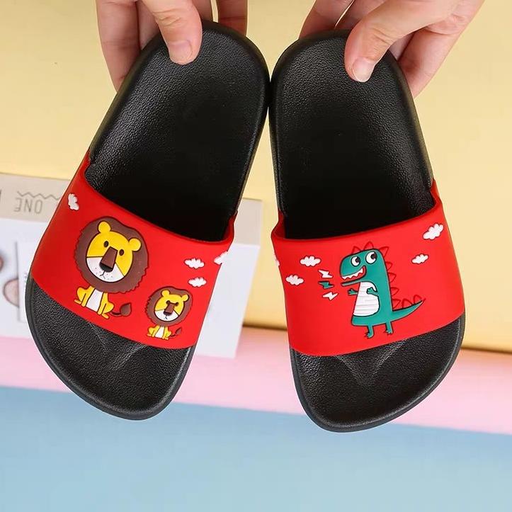 "ZMB.27Jn22ι" yi  SANDAL LION JUNGLE Sandal selop karet lucu anak Laki Laki Cowok Import Kualitas Ba