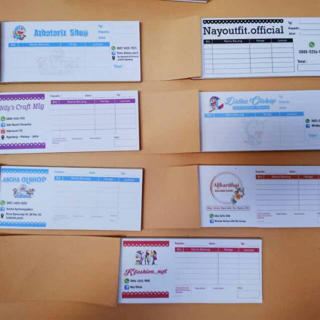 

Nota penjualan ada sampulnya