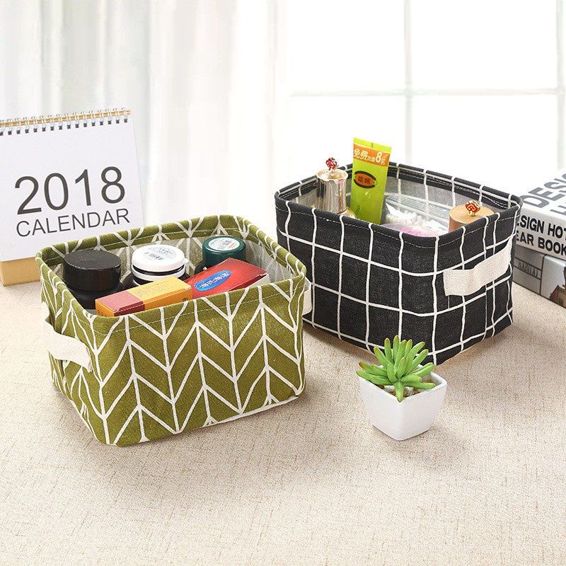 Tempat kotak penyimpanan Multifungsi perlengkapan rumah. Storage Box kotak serbaguna canvas lipat