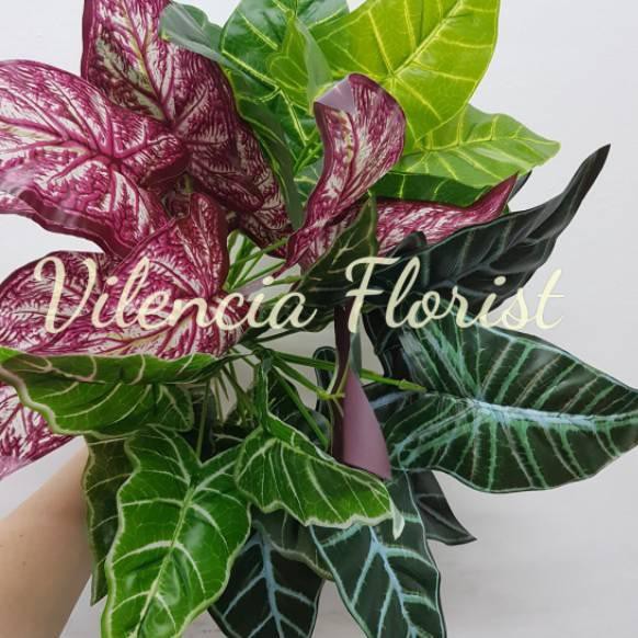 Bagus DAUN KUPING GAJAH ARTIFICIAL PALSU PLASTIK DEKORASI HIAS