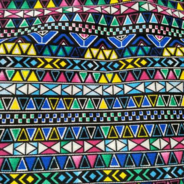 Kain Kanvas Meteran Motif Tribal etnik
