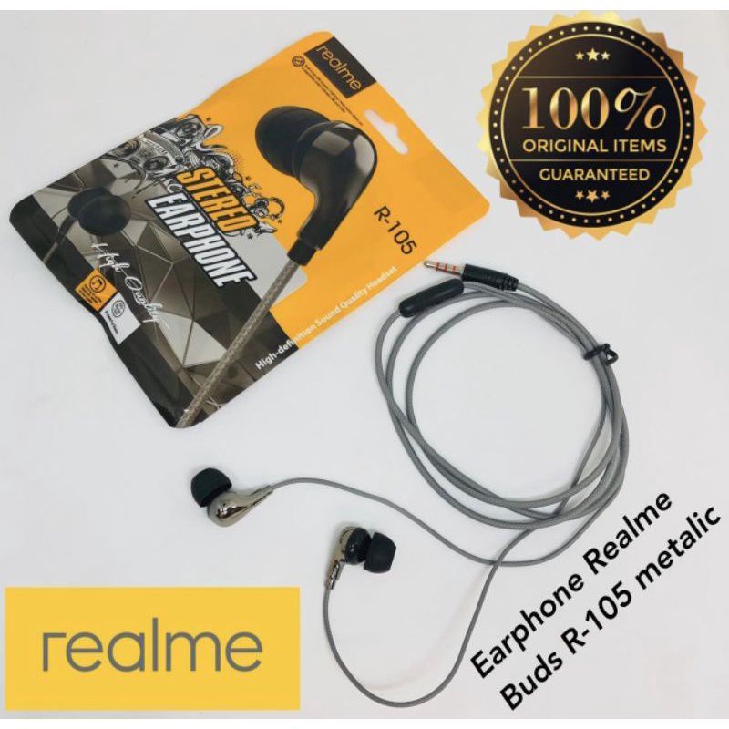 Headset Realme R-105 Bass Metalic dan Headset Realme R-98 New 2021