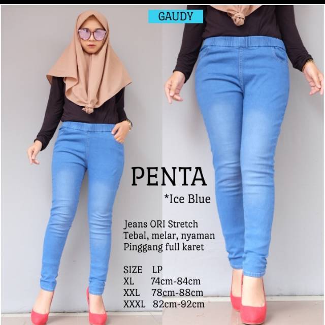 Jeans celana penta ice blue