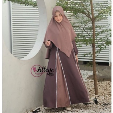 GAMIS SET KHIMAR ALLESYA BY ALLEYA RENDA S M L XL XXL OVERSIZE ELEGANT MODEL SET SYARI TERBARU