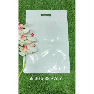 10 LEMBAR Plastik  klip  plong oval 30x38 cm Kantong 