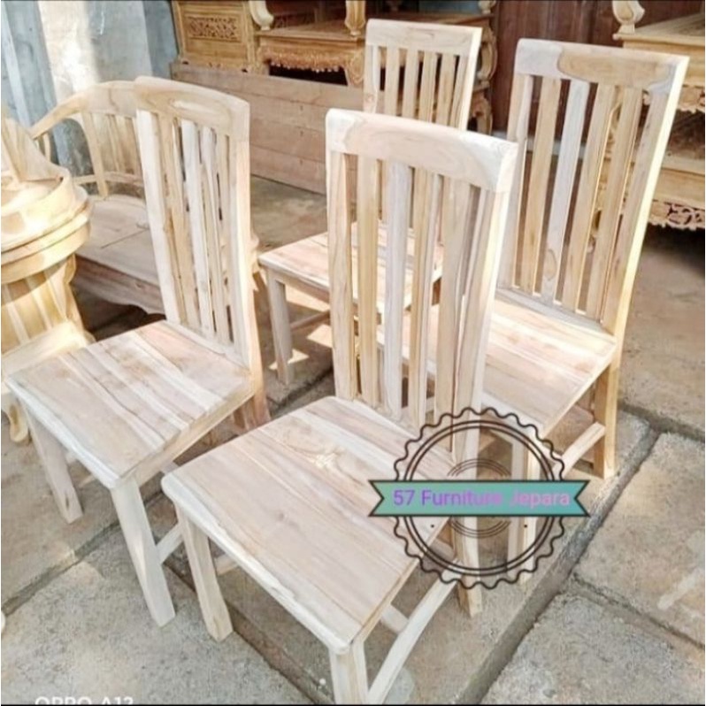 Kursi Makan Minimalis Kayu Jati - Kursi Makan Jati Jepara - Mentahan